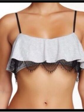 Joe's Grey Bralette Off Shoulder Size M